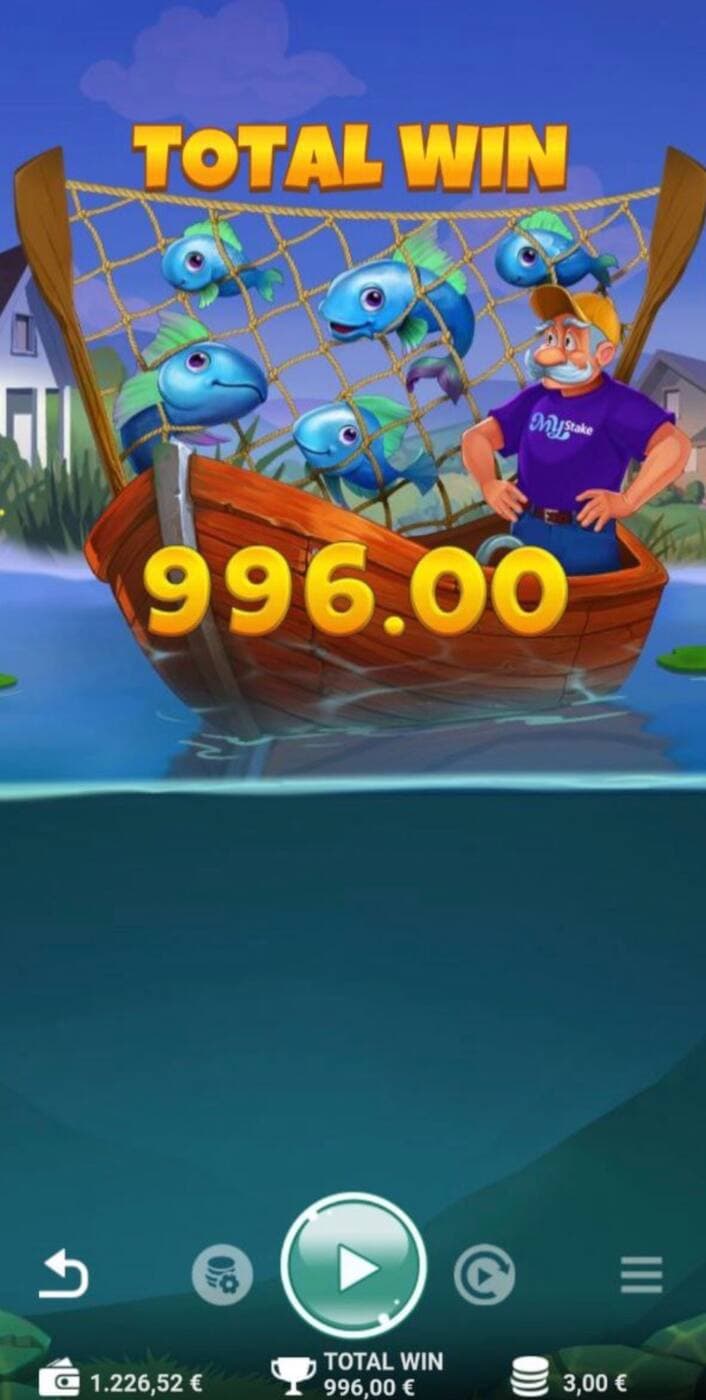 Vincita 996€ Big Bass